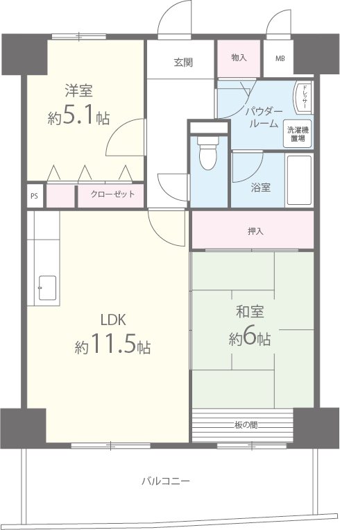 ベルフォーレ 303号室 間取り