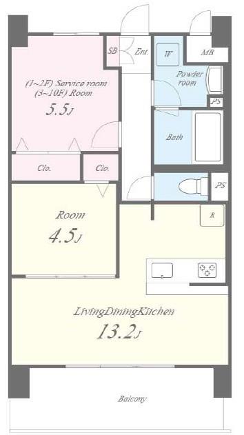 ディエスベアティ久宝寺口 間取り図