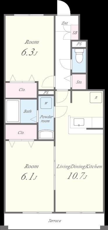 ロワジール 間取り図