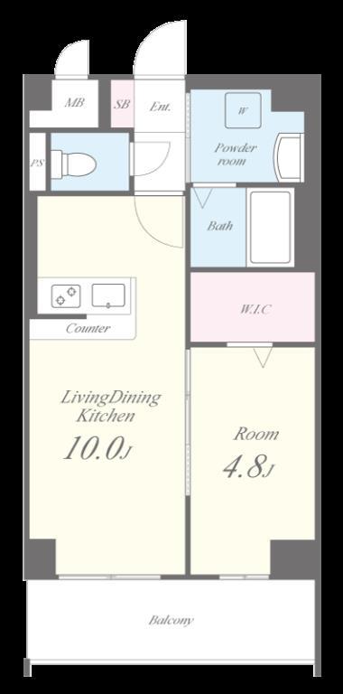 エルヴィータ箱崎 間取り図
