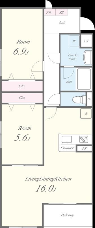 SOUTH COAT(サウスコート) 間取り図