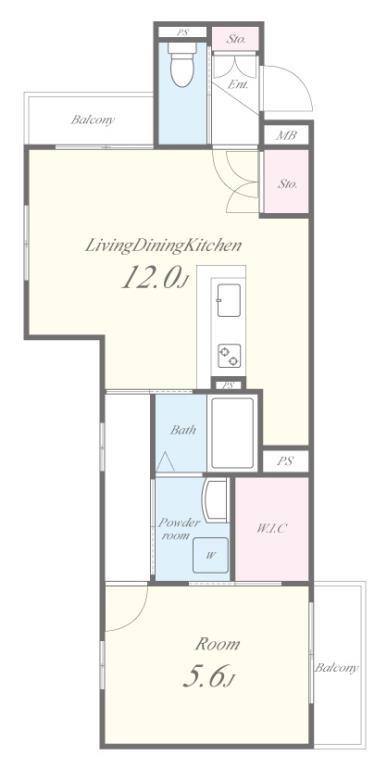 グランパシフィックパインスクエア 304号室 間取り