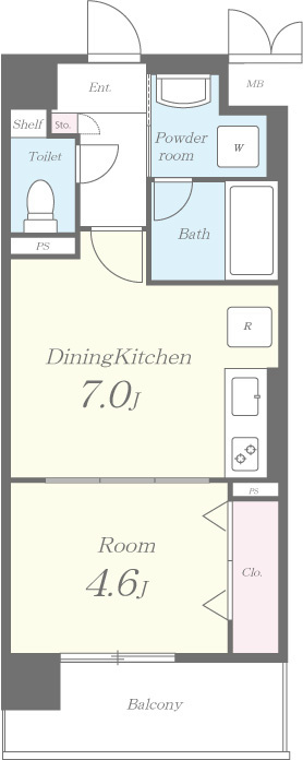 サン・レスポワール十条 間取り図
