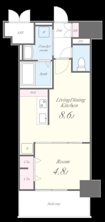 エスペランサ大橋Ⅱ 間取り図