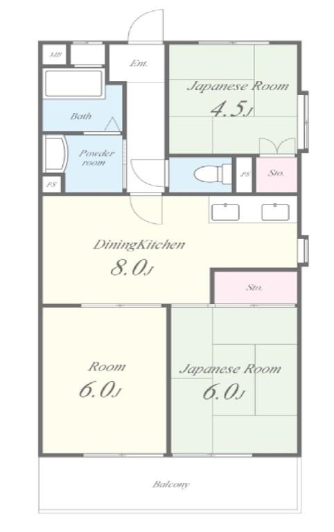 武蔵野ハイツ 間取り図
