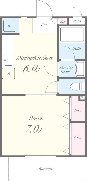 フローラ北花田 間取り図