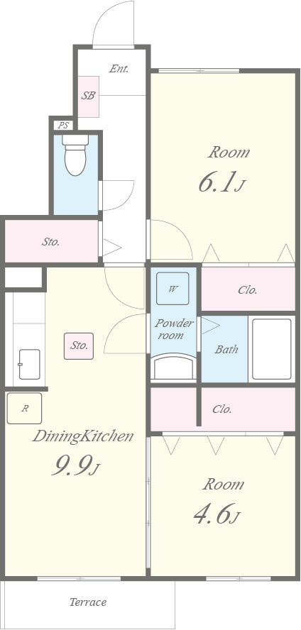 ソレイユ西向日A 間取り図