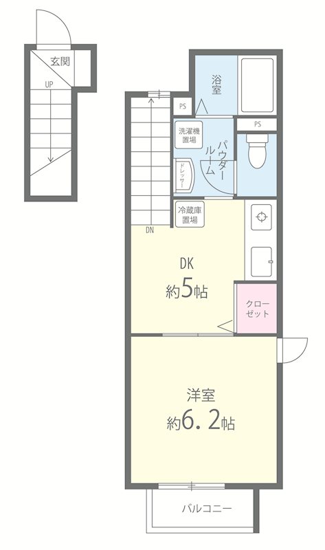 グリーンハイム 207号室 間取り