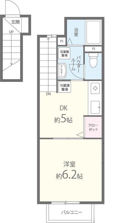 グリーンハイム 210号室 間取り