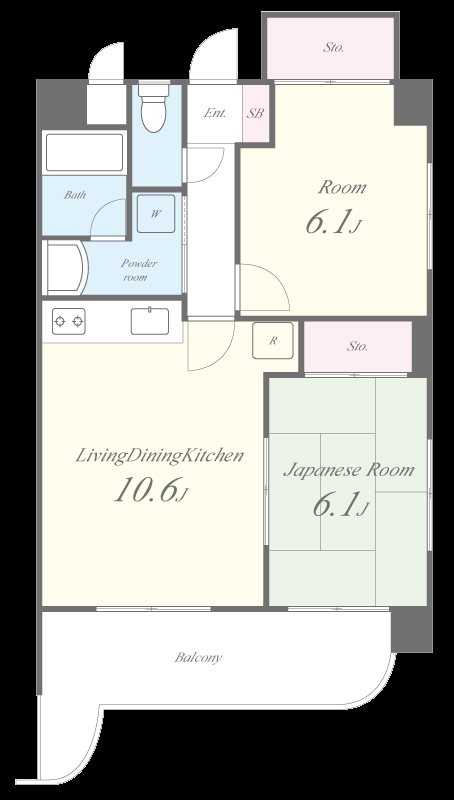 ヒルズ磯子Ⅱ 間取り図