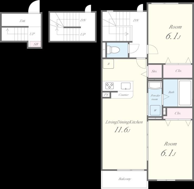 メゾン・デ・クール 間取り図