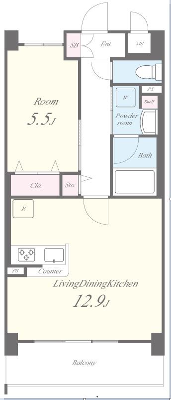 ﾘﾗｽｸｴｱ八尾宮町Ⅱ 間取り図