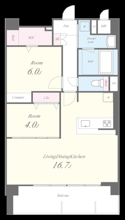 エクセルハイム東灘 間取り図