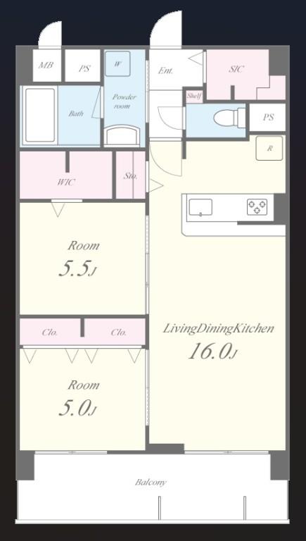 エクセルハイム東灘 204号室 間取り