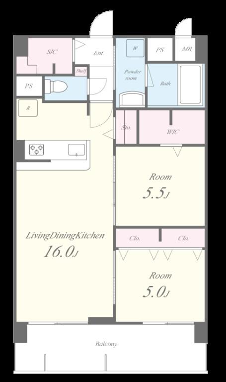 エクセルハイム東灘 間取り図