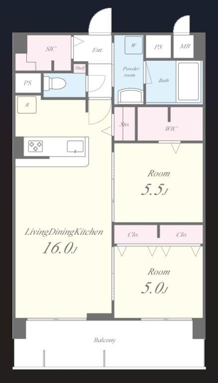 エクセルハイム東灘 間取り図