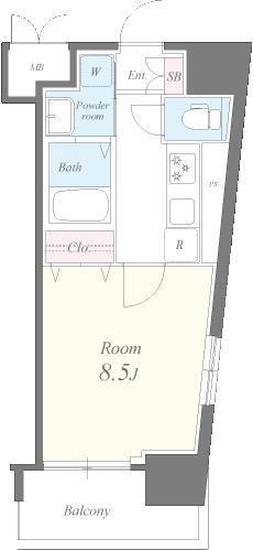 エクセレント 1 間取り図