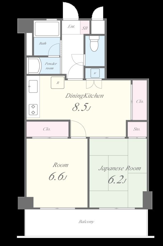 ヒルズ磯子Ⅱ 間取り図