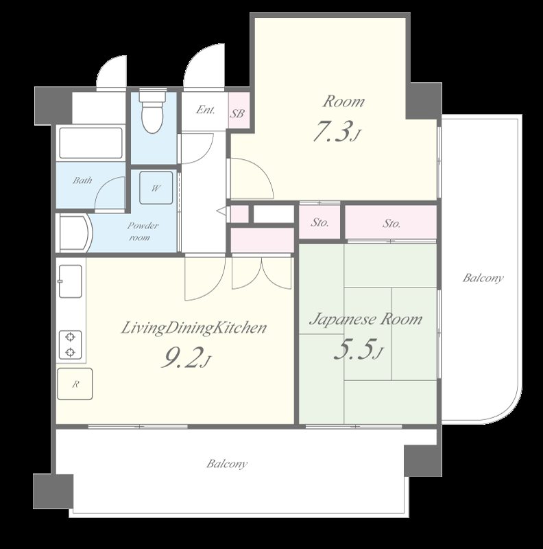 ヒルズ磯子Ⅱ 間取り図
