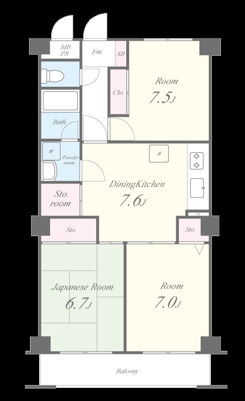 ヒルズ磯子 間取り図