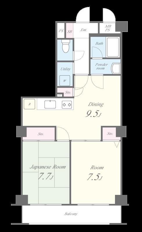 ヒルズ磯子 間取り図