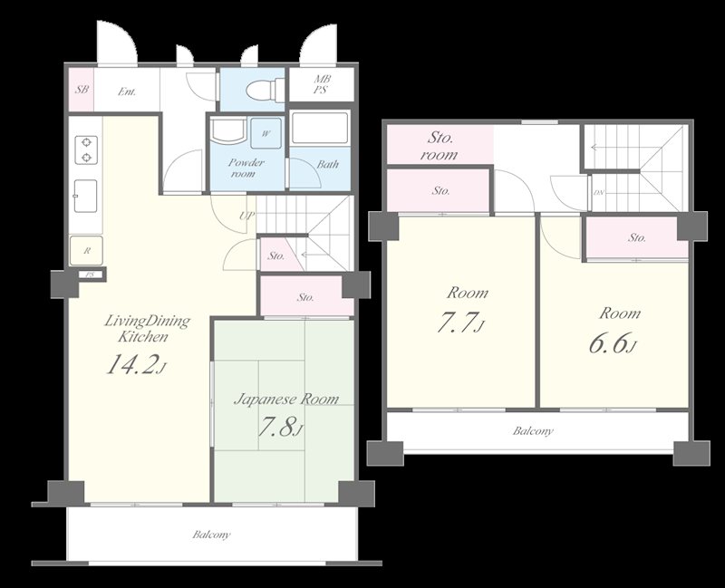ヒルズ磯子 間取り図