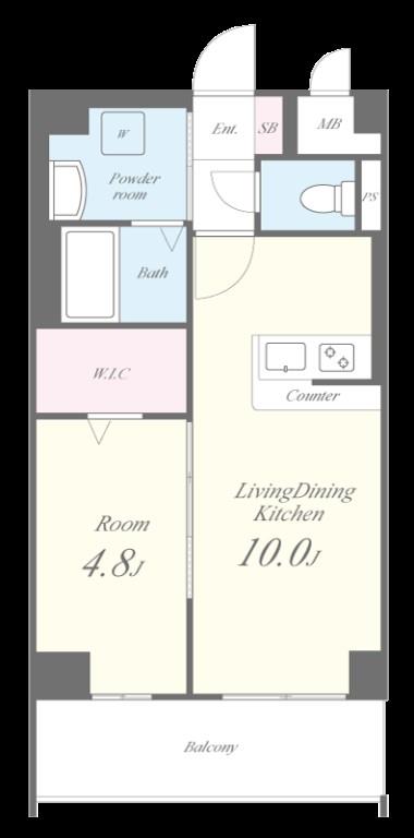エルヴィータ箱崎 間取り図