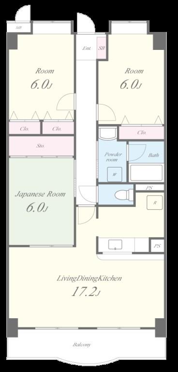 リーフマンション グランディア 間取り図