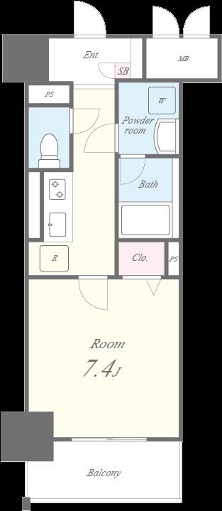 シャルマンソワレ名駅 間取り図