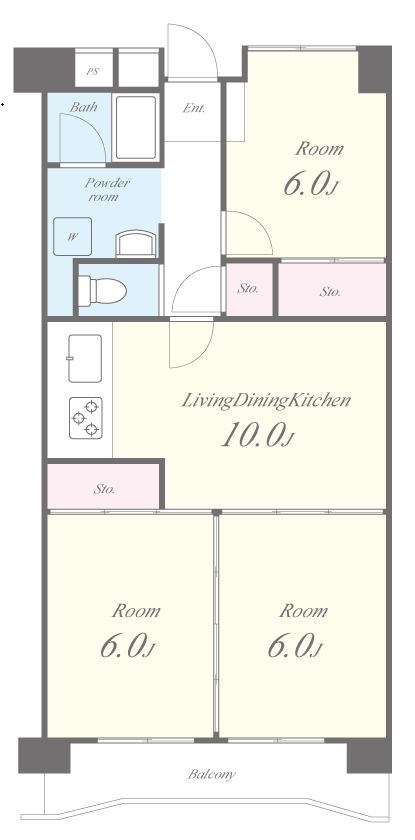 グランデあんご 704号室 間取り