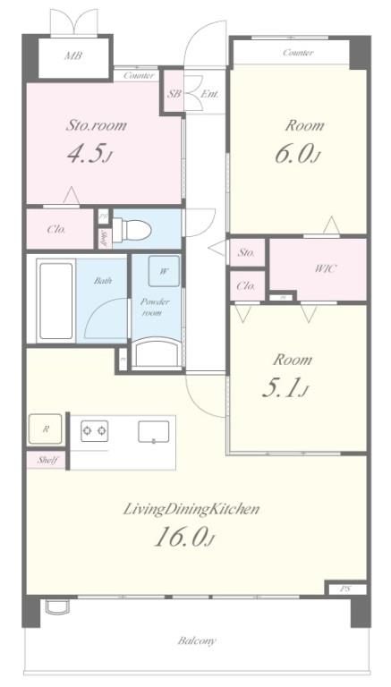 Green Hills 和 307号室 間取り
