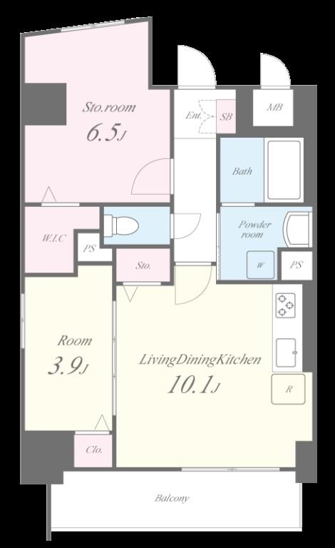 プラッツ名駅 間取り図
