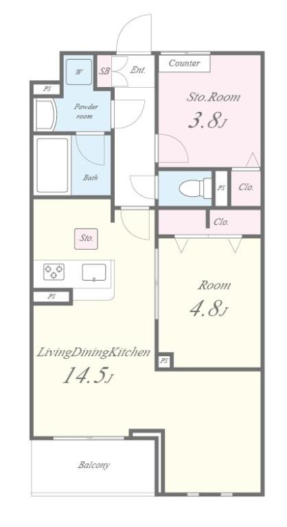 Casa Coco 101号室 間取り