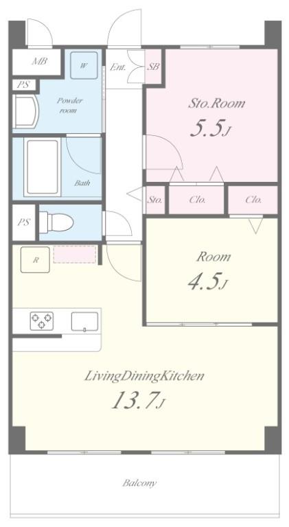 アルカコーバ 103号室 間取り