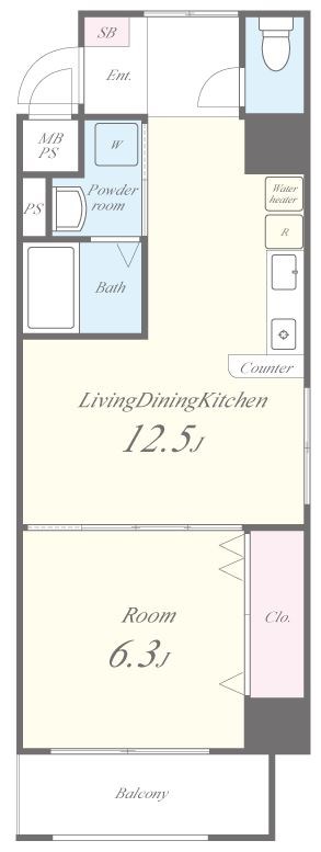 ルミエール堂ヶ芝 602号室 間取り