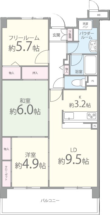 ヴェルテ忍ケ丘Ⅱ番館 間取り図