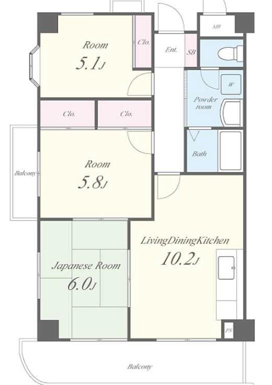 インディペンデンスハイツ 501号室 間取り