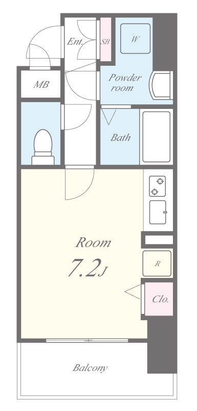ロイヤルレジデンス北梅田 404号室 間取り