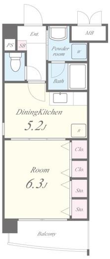 コンフォール平野 105号室 間取り