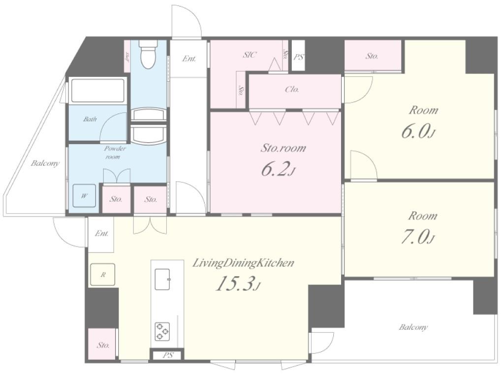 クレイラ西早稲田 間取り図