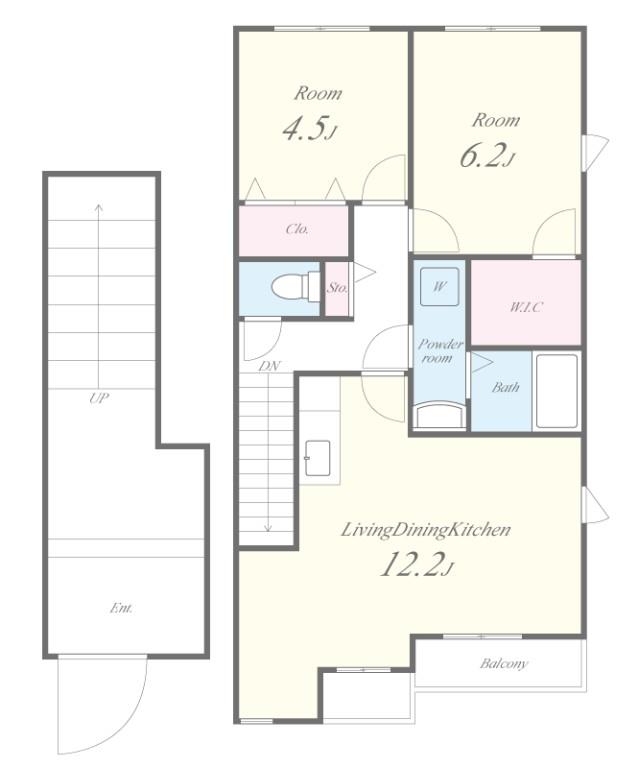 メゾンエクセル 201号室 間取り