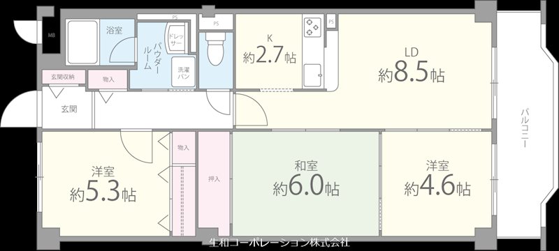 マーベラスコート 間取り図