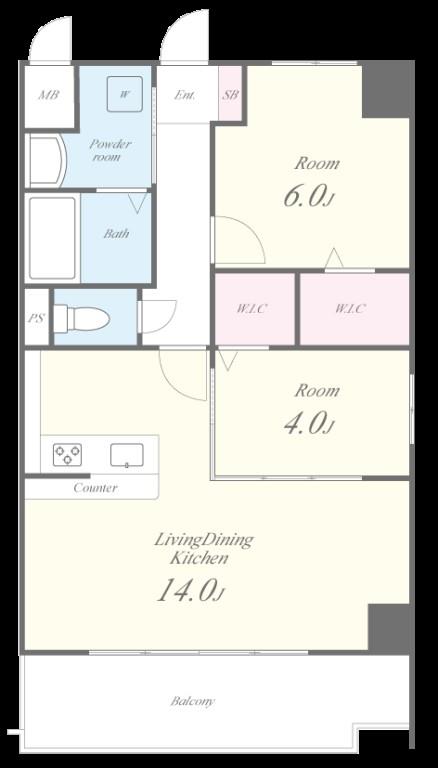 プレジール薬院テラス 間取り図