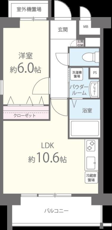 ヴィンテージ箱崎東 間取り図