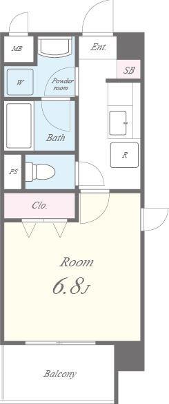 ピュール 206号室 間取り