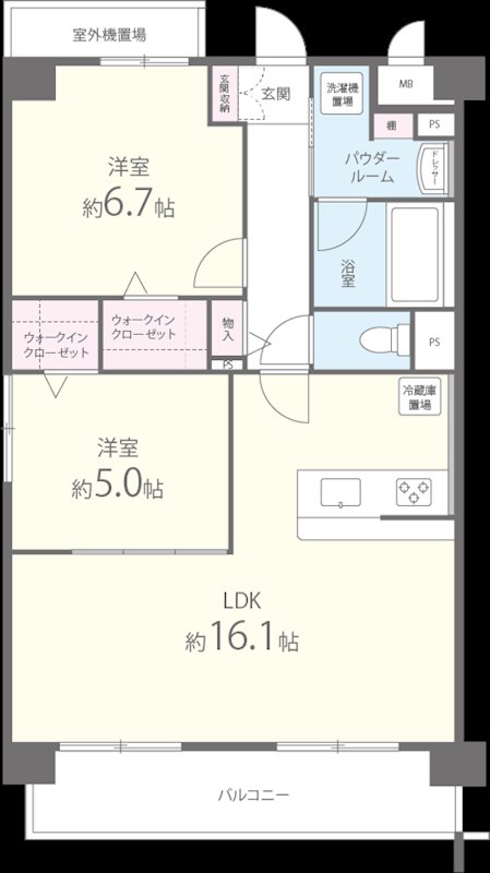 コンフォート上笠 間取り図