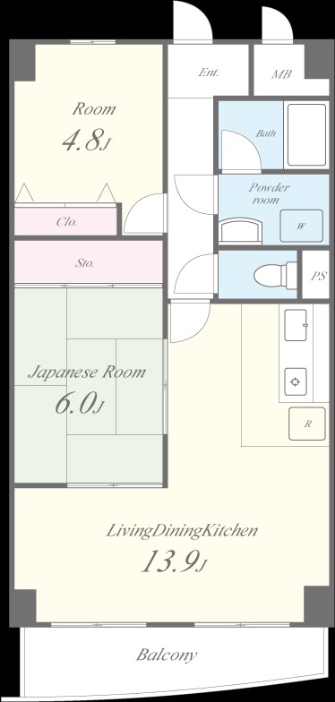 ホルティ上野芝 間取り図
