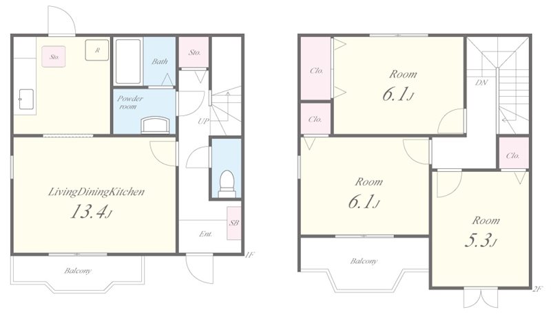 南小阪合ハイツ 間取り図