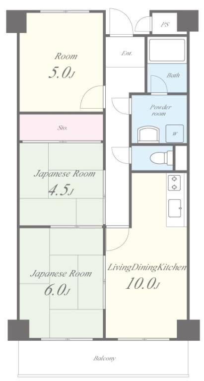 ｺﾝﾌｫｰﾄｽﾃｰｼﾞⅡ 間取り図