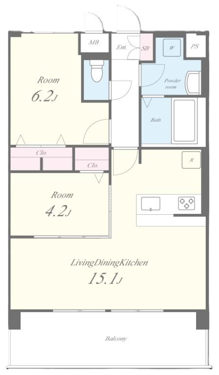 ALUNA箱崎 間取り図